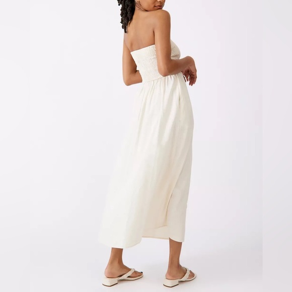 Urban Renewal Eco Linen Smocked Convertible Halter Tube Maxi Dress - Picture 5 of 10